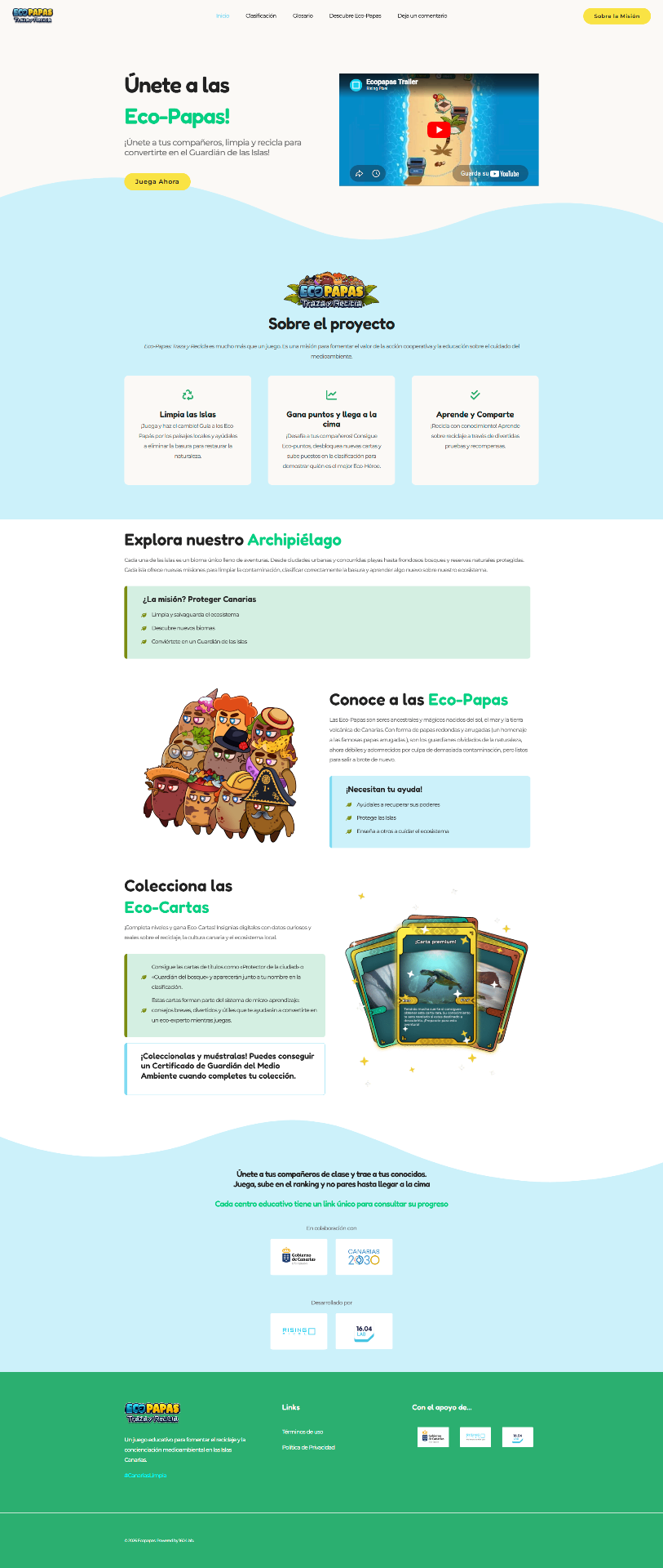 Ecopapas — piattaforma educativa per sostenibilità con Gobierno de Canarias