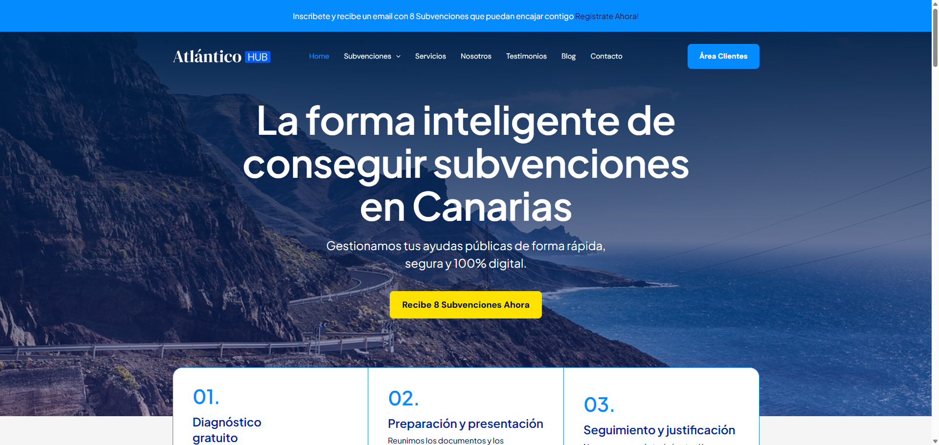 Atlántico Hub — La forma inteligente de conseguir subvenciones en Canarias
