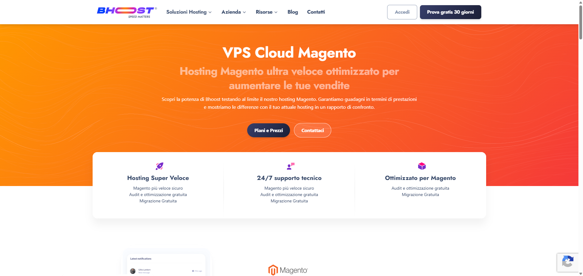 Bhoost — VPS Cloud Magento ottimizzato per velocità e vendite