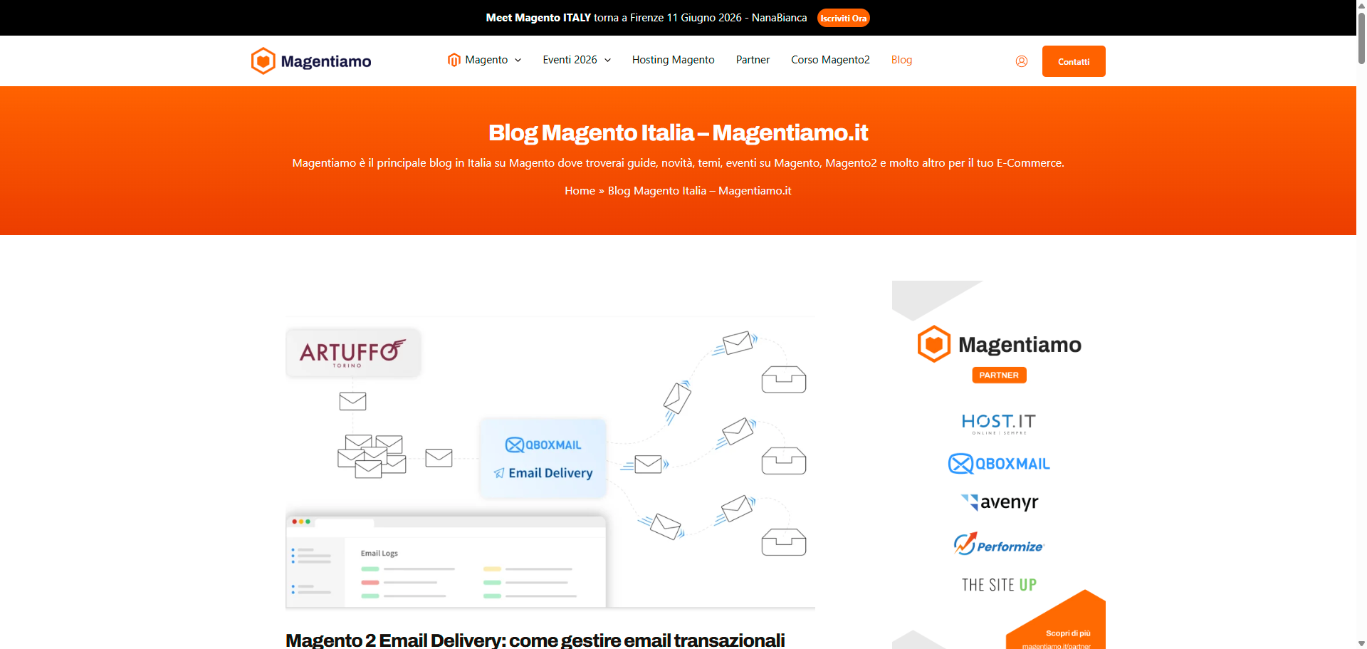 Magentiamo — sezione Blog editoriale su Magento e Adobe Commerce
